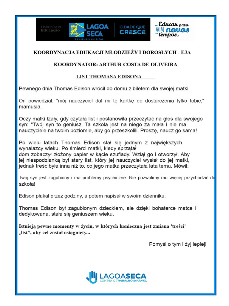 List Thomasa Edisona | PDF
