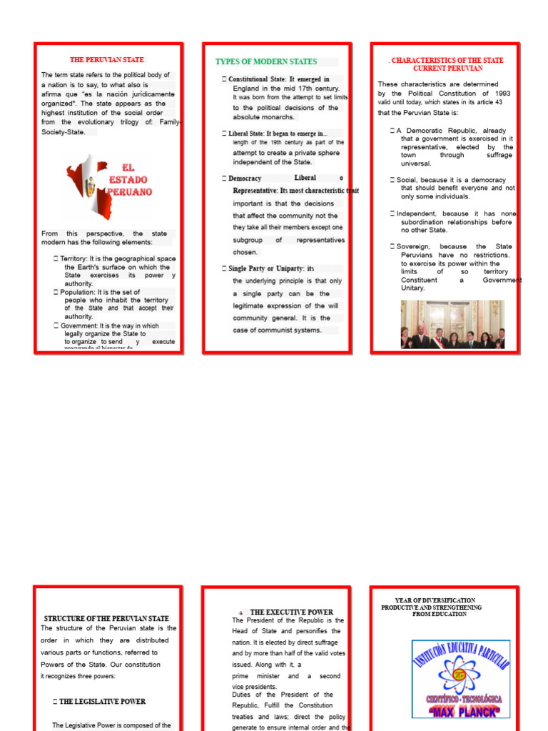 Triptych of The Peruvian State | PDF | Democracy | Political Ideologies