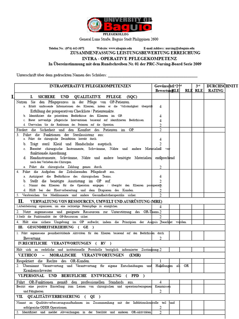 Intraoperative Checkliste | PDF