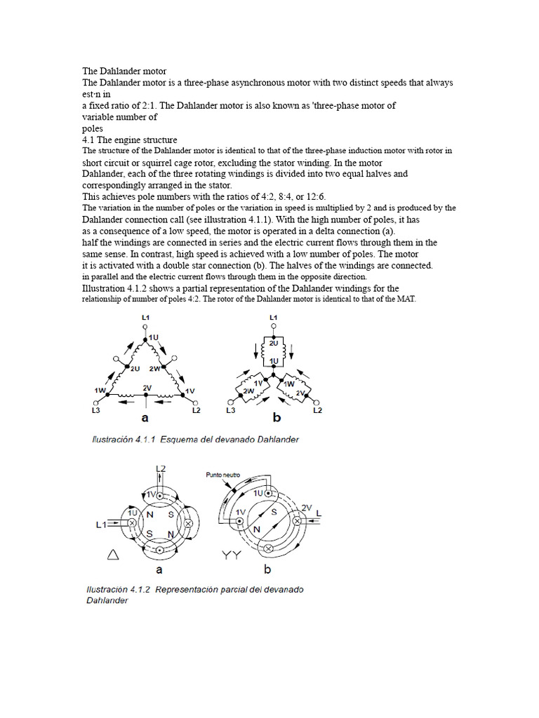 Dahlander Motor: Dual-Speed Operation Explained | PDF | Electric Motor ...