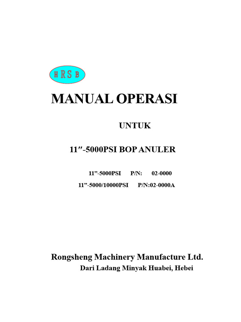 Manual BOP Annular 11"-5000PSI | PDF