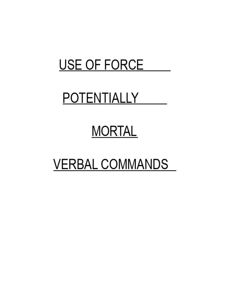 Verbal Commands Ufpm | PDF | Projectile Weapons | Ballistics