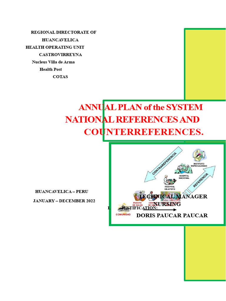 Huancavelica Health Reference Plan 2022 | PDF