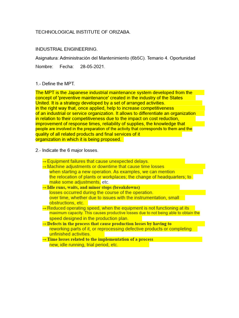 Industrial Maintenance Management Strategies | PDF | Business