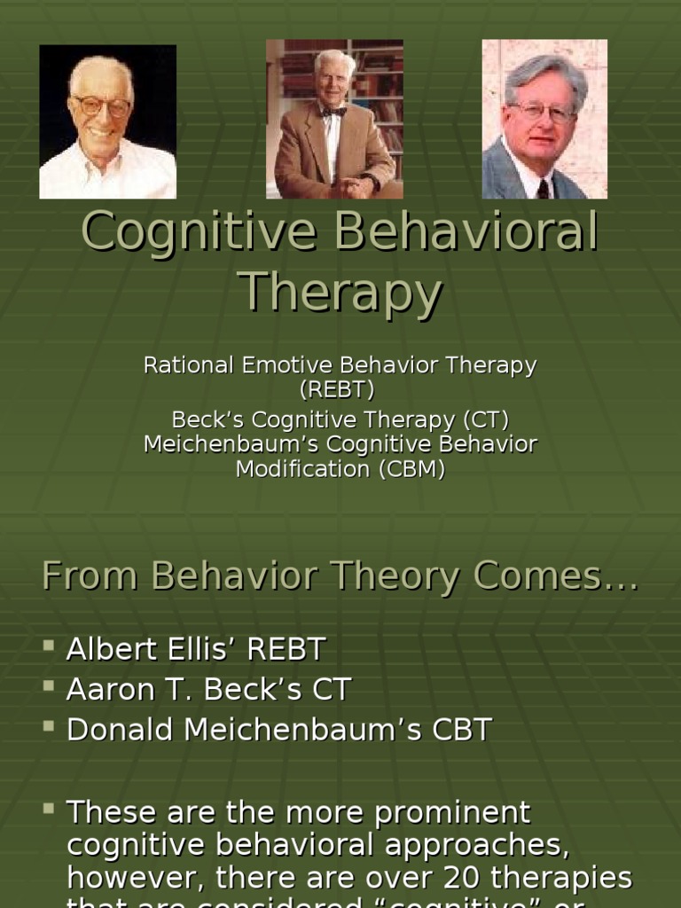 Cognitive Behavior Modification Overview | PDF | Rational Emotive ...
