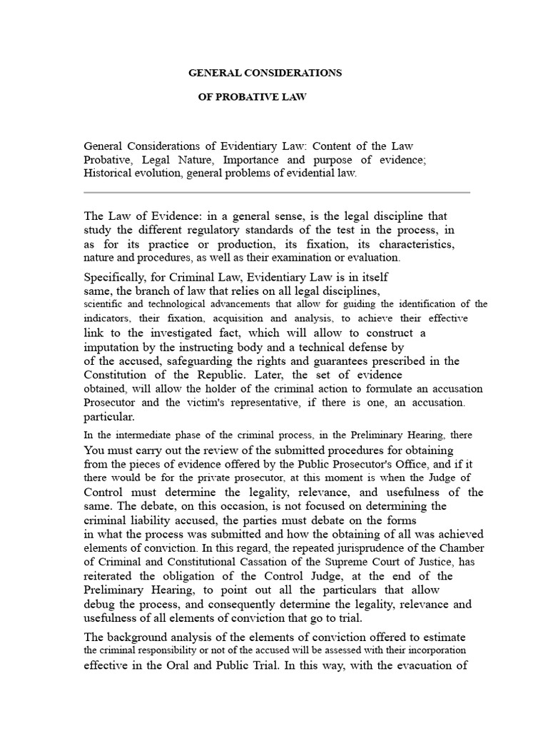 Understanding Probative Law Principles | PDF | Evidence (Law) | Evidence