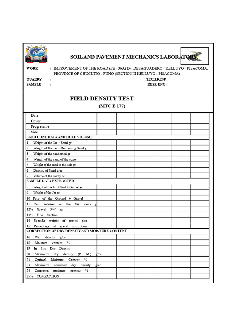 Field Densities Format | PDF