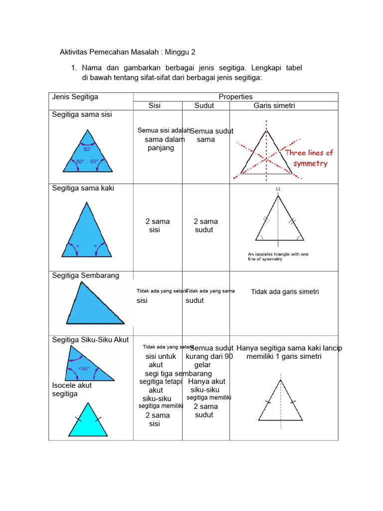 Jenis-jenis Segitiga | PDF