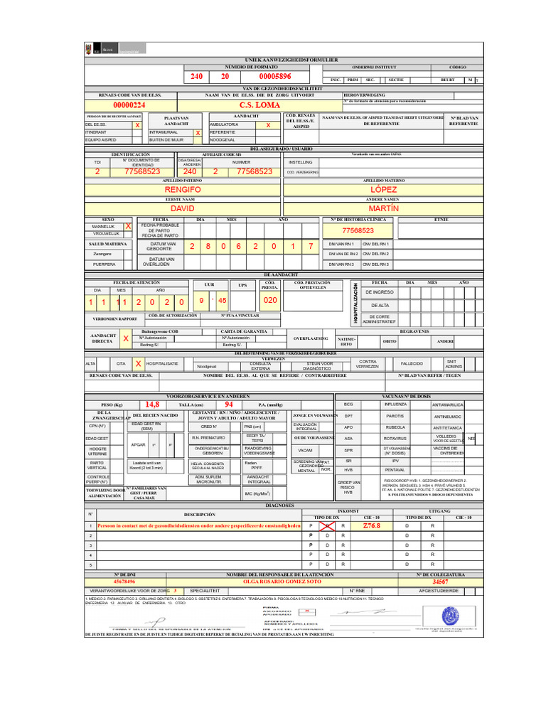 Model Voor Invullen Fua 020 | PDF