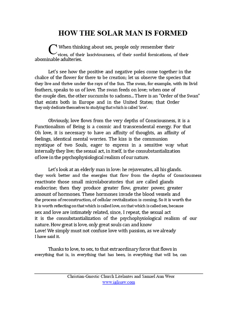 How the Solar Man is Formed | PDF