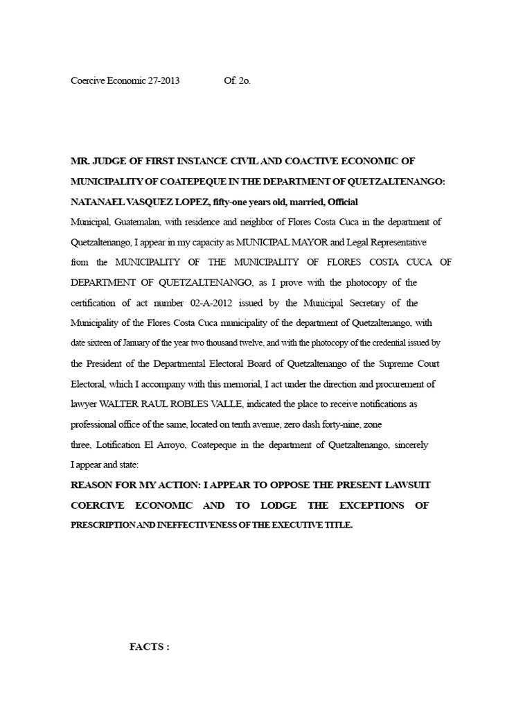 Exception of Prescription | PDF | Justice | Crime & Violence