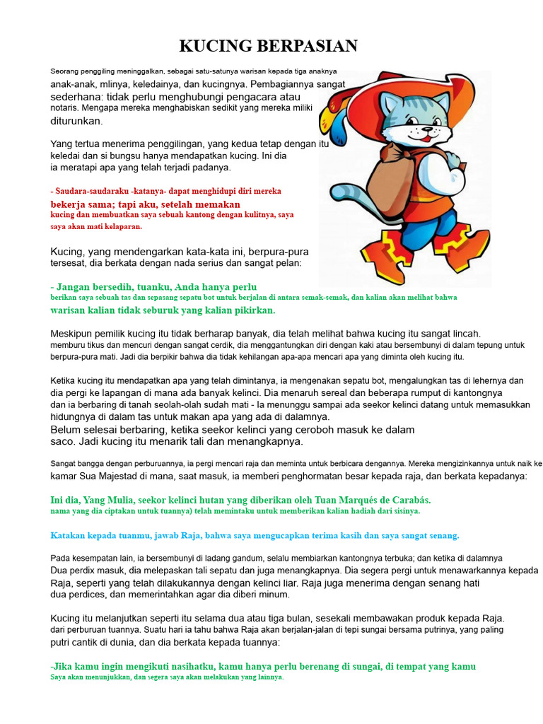 Kucing Dengan Sepatu Bot | PDF