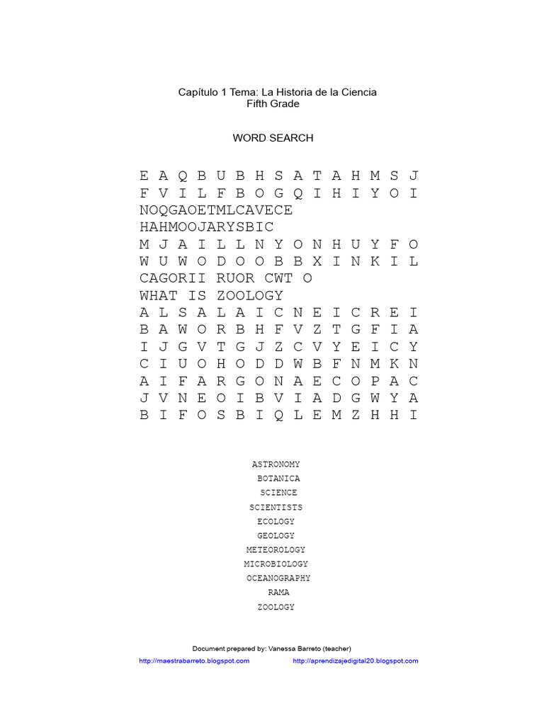 Word Search History of Science | PDF