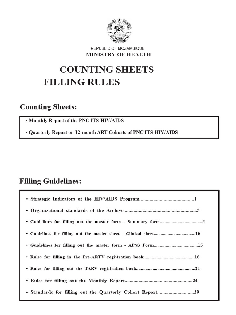 Counting Sheets and Standards Book - 07.2019 | PDF | Medical ...