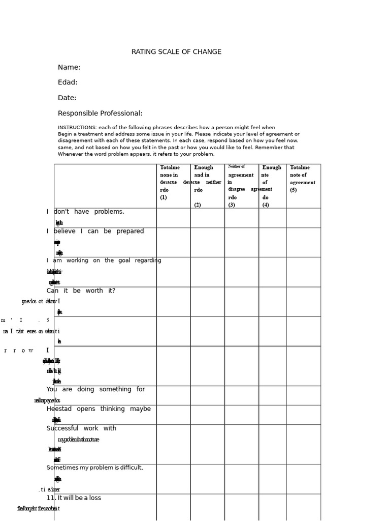 URICA Stages of Change Evaluation Scale | PDF | Cognition