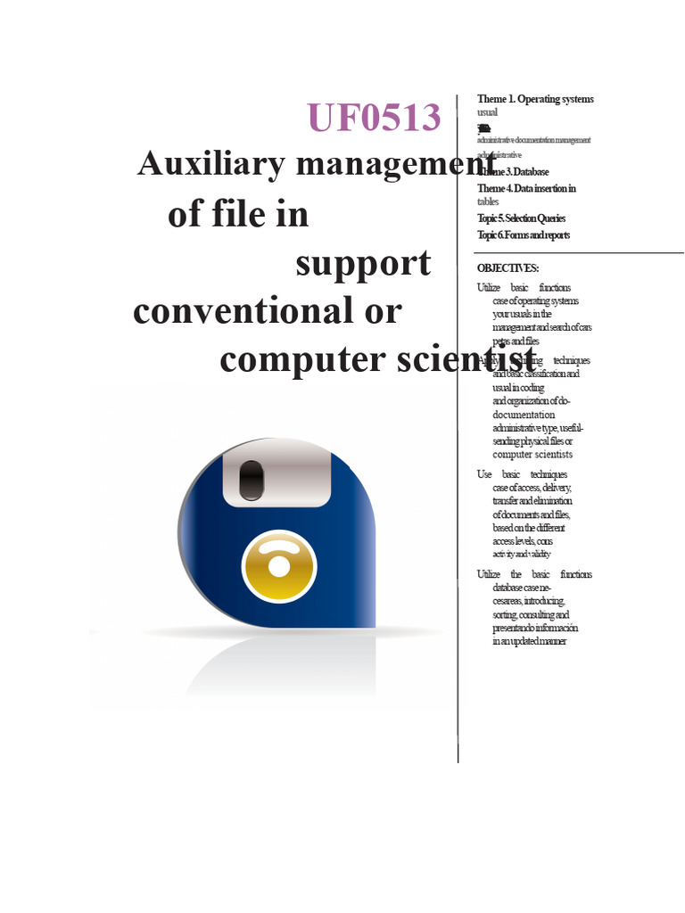 UF0513 Auxiliary file management in conventional or electronic format ...