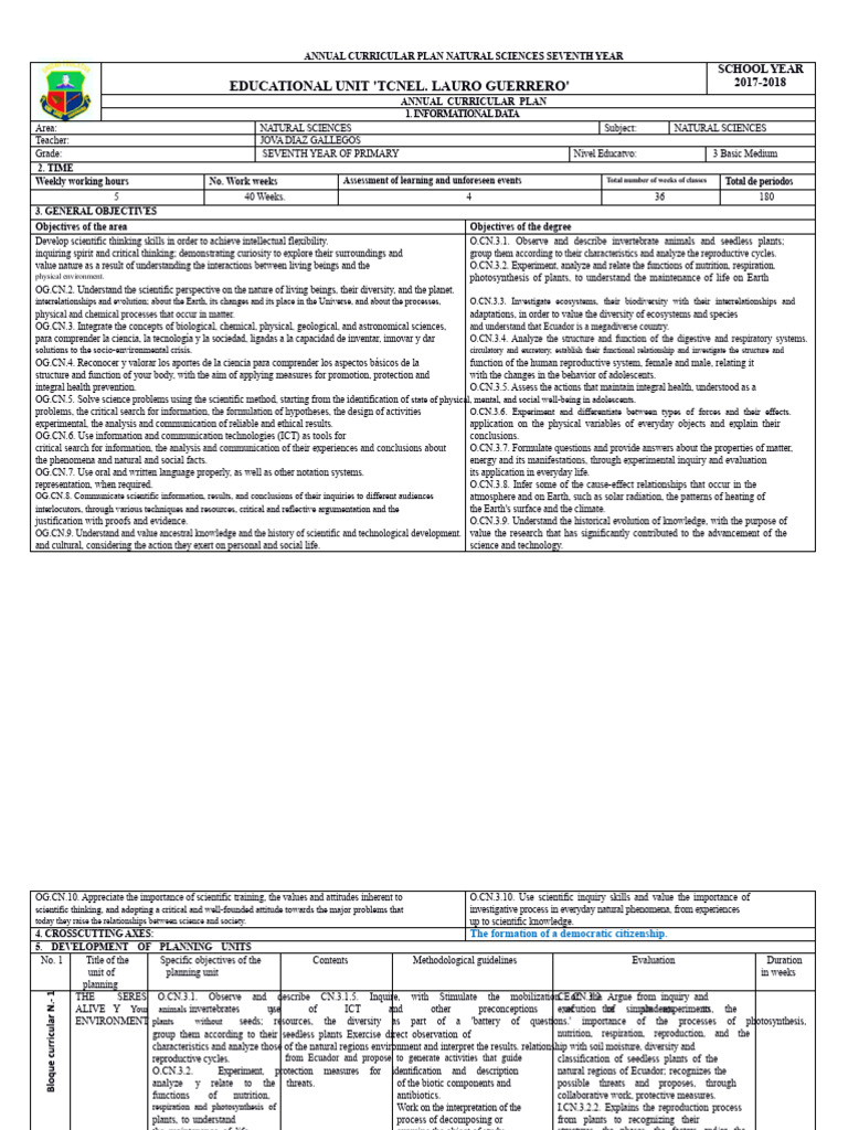 Natural Sciences Seventh Grade. 2 | PDF | Biodiversity | Natural ...