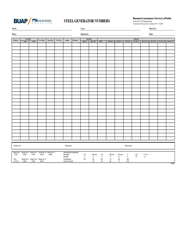 Steel Generator Format | PDF