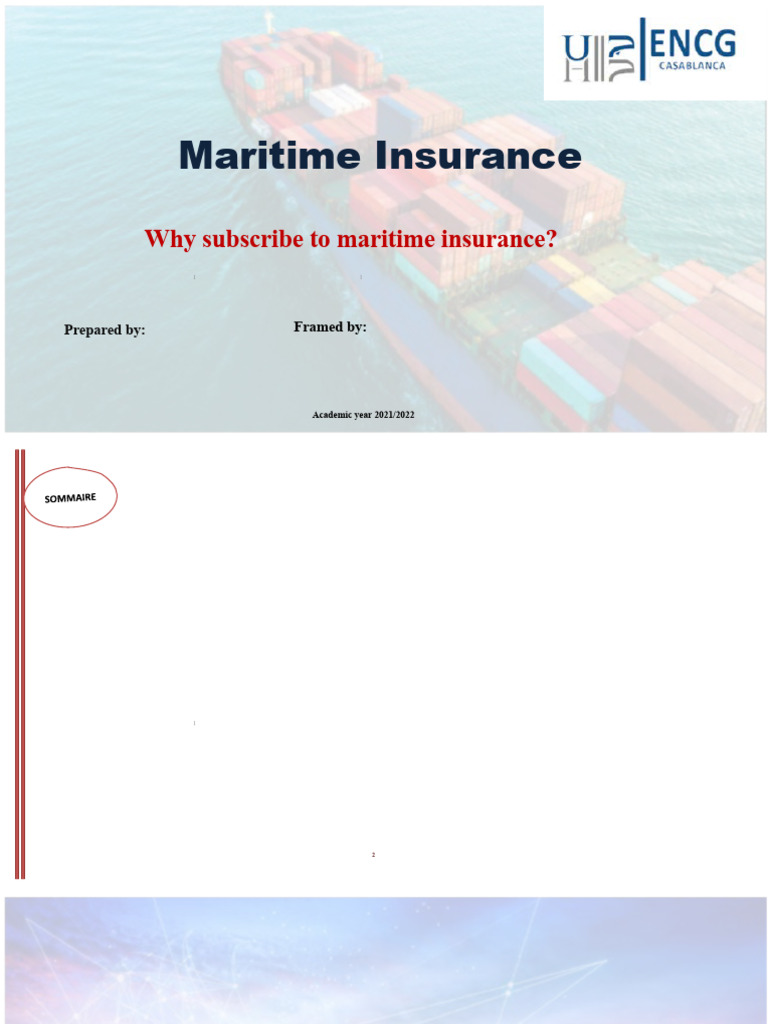 Marine Insurance | PDF | Insurance | Damages