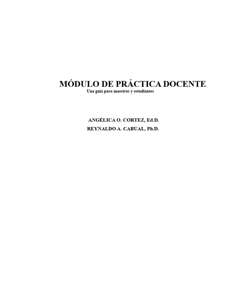 Módulo de Práctica Docente | PDF | Enseñando | Maestros