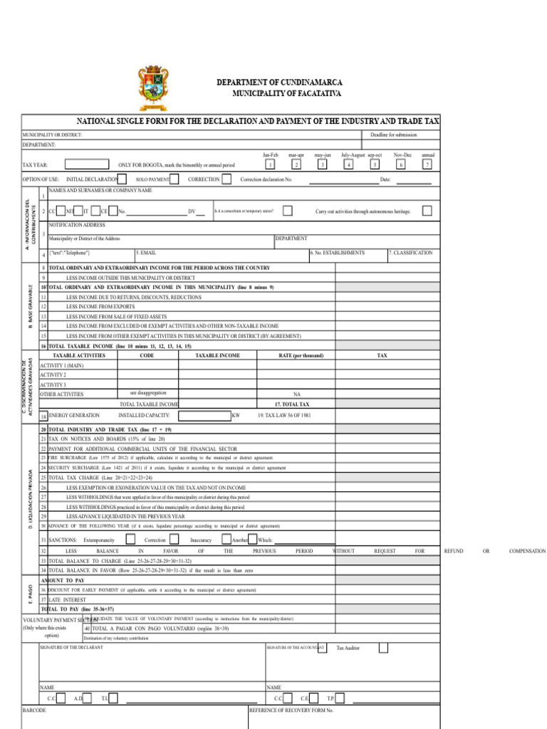 Ica Formula Facatativa | PDF | Taxes | Taxation In The United States