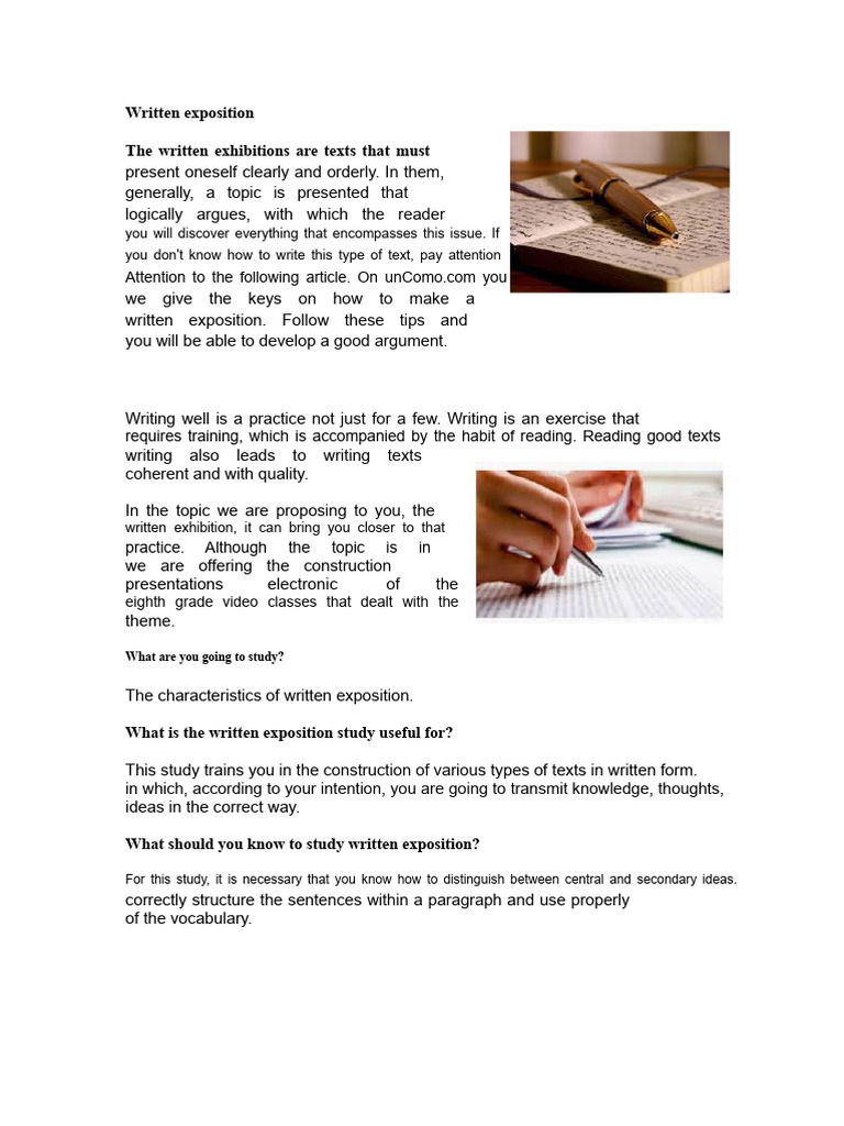 Guide to Writing Expository Texts | PDF | Public Speaking | Knowledge
