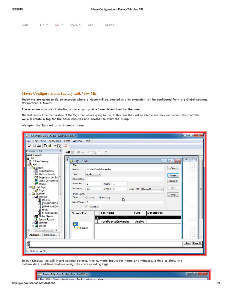 Macro Setup in Factory Talk View ME | PDF | Macro (Computer Science ...