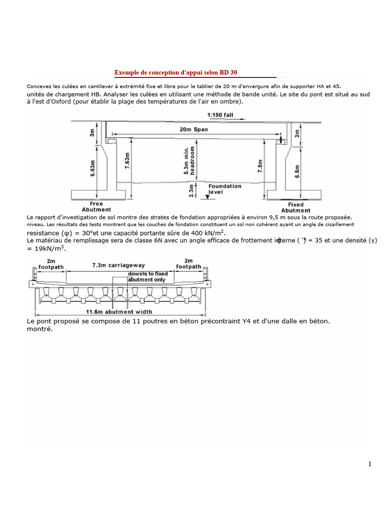 Conception de culées pour pont cantilever | PDF | Pont | Ingénierie des ...