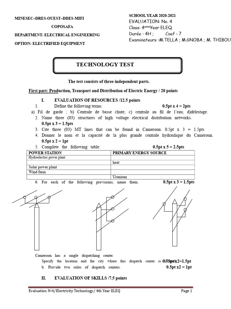 Electrical Engineering Technology Exam 2021 | PDF | Manufactured Goods ...