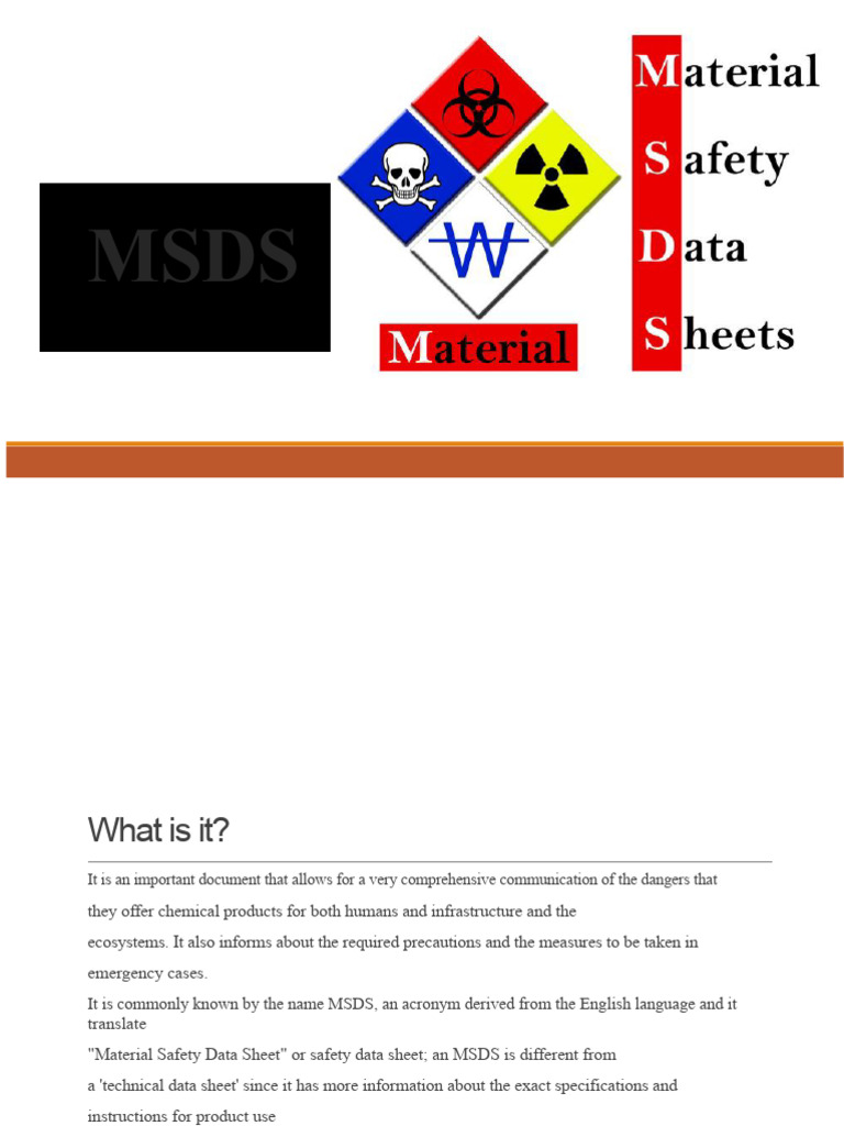 Understanding MSDS: Safety Data Essentials | PDF | Safety | Labor Relations
