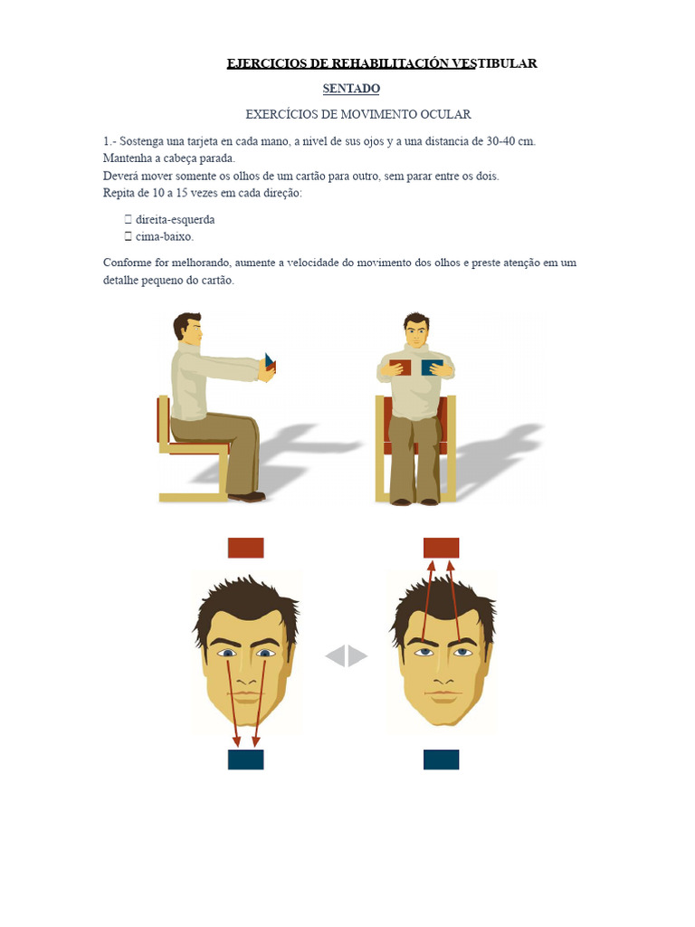 Exercícios de Reabilitação Vestibular | PDF