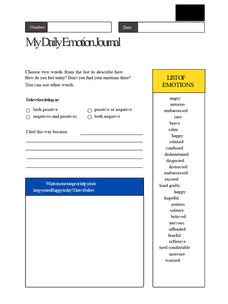 Daily Emotion Log | PDF