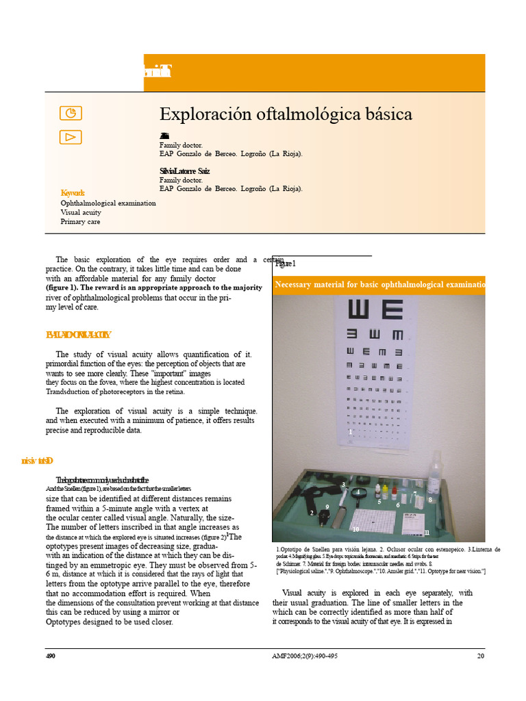 Basic Ophthalmological Examination Guide | PDF | Visual Acuity | Eye