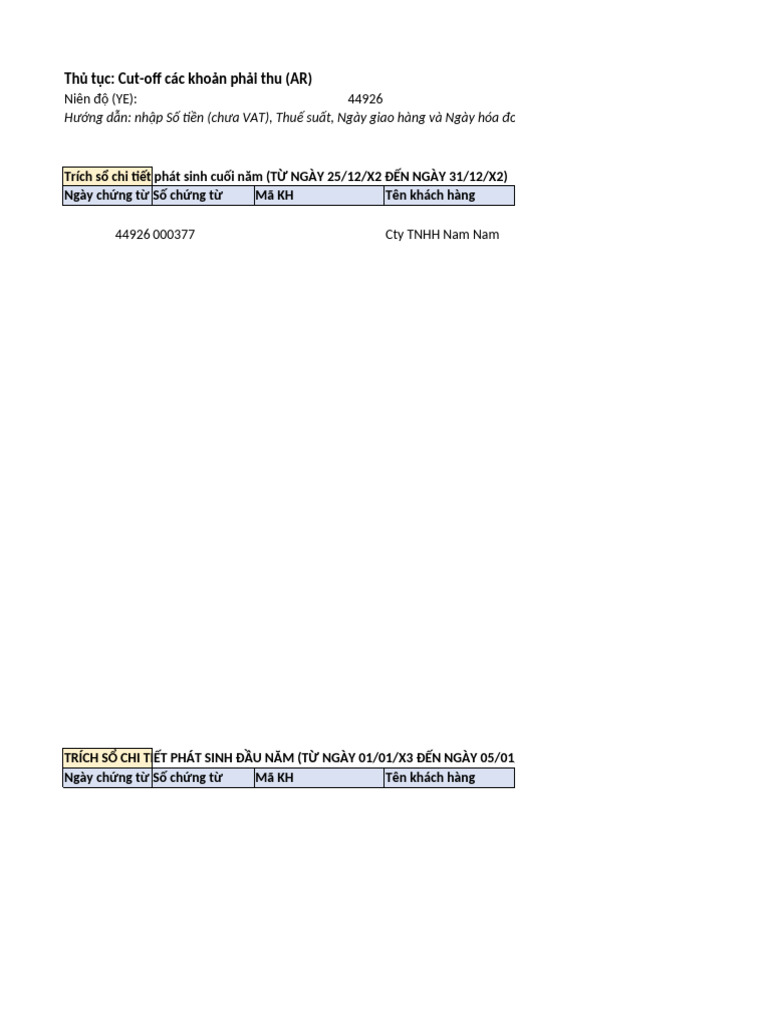 D7 Cutoff Procedure Sample | PDF