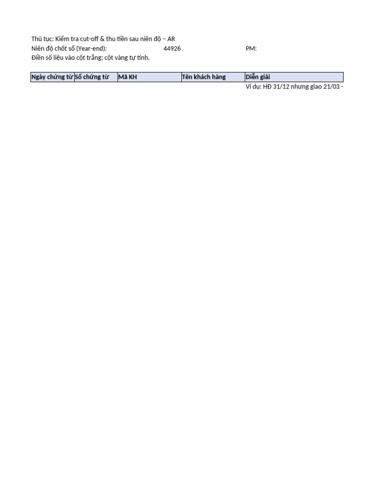AR Cutoff Test Template | PDF