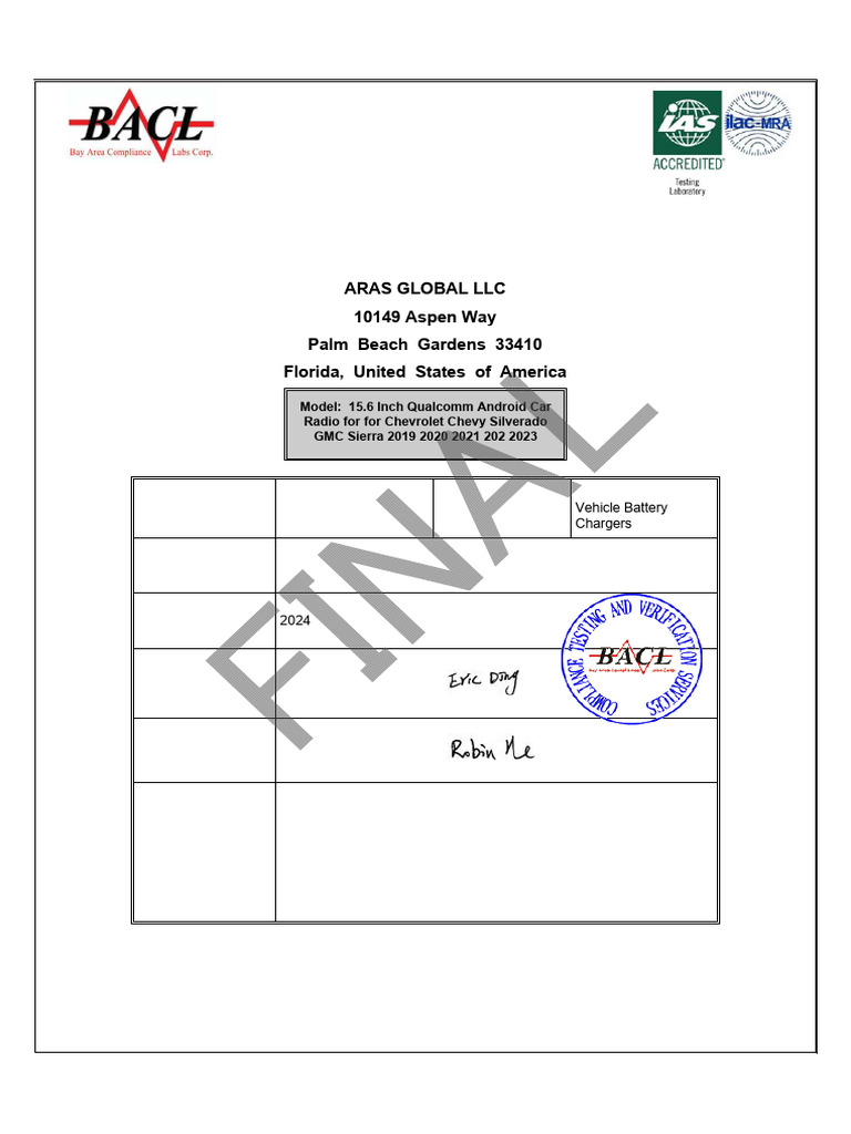 UL 2089 Test Report for Car Charger | PDF | Thermocouple | Battery Charger