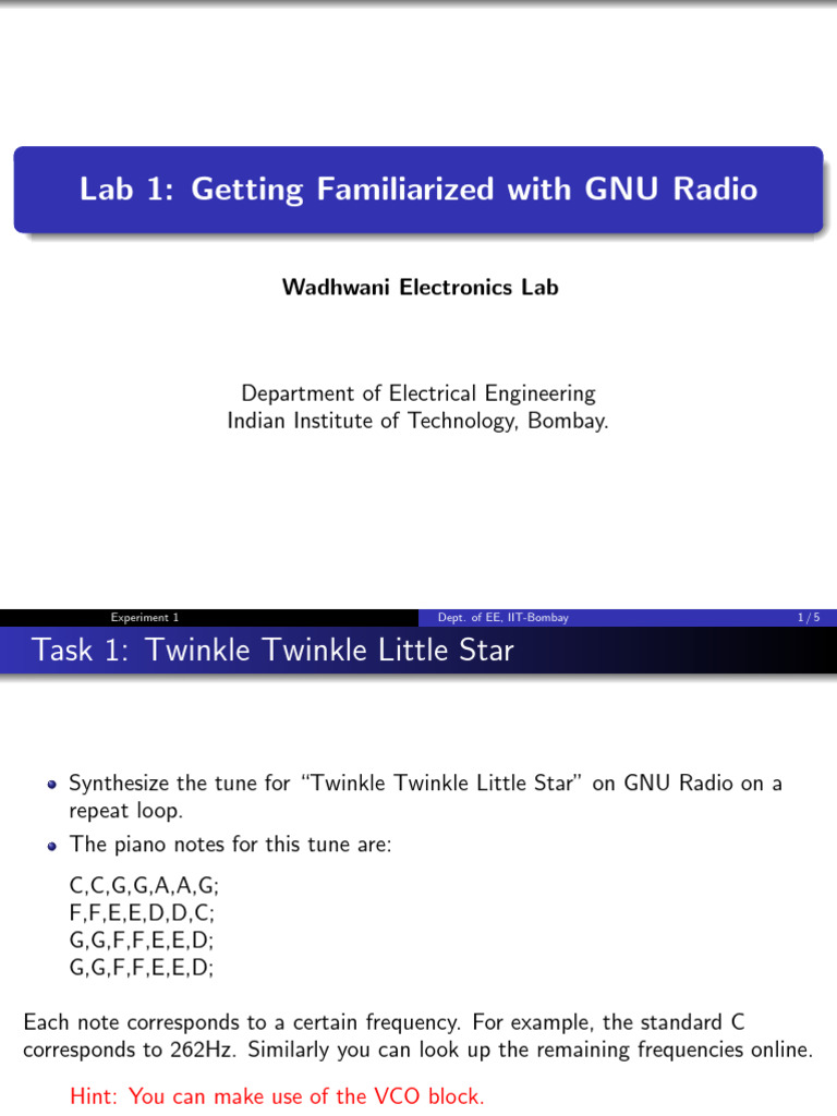 GNU Radio Audio Processing Lab Guide | PDF