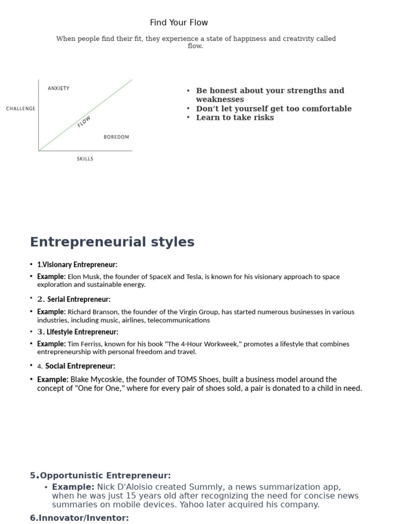 Find Your Flow | PDF | Entrepreneurship