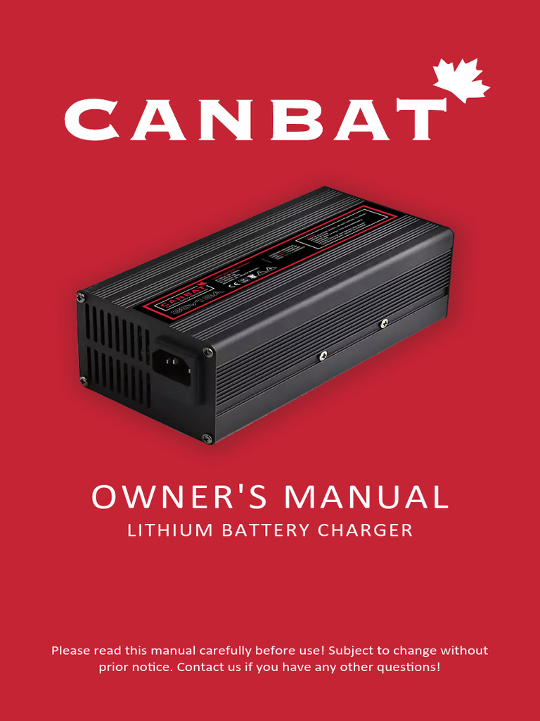 Lithium Battery Charger Manual | PDF | Battery Charger | Power Supply