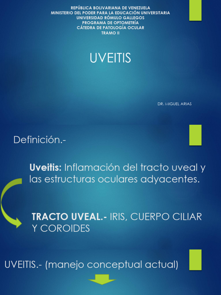 Uveitis: Clasificación y Síntomas Oculares | PDF | Inflamación | Ojo humano