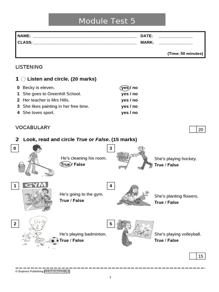11 Smiles 3 Module Test 5 | PDF