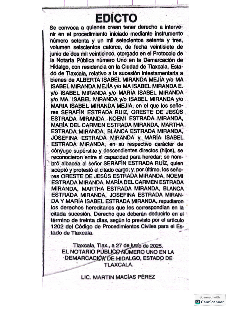 Edicto Judicial | PDF