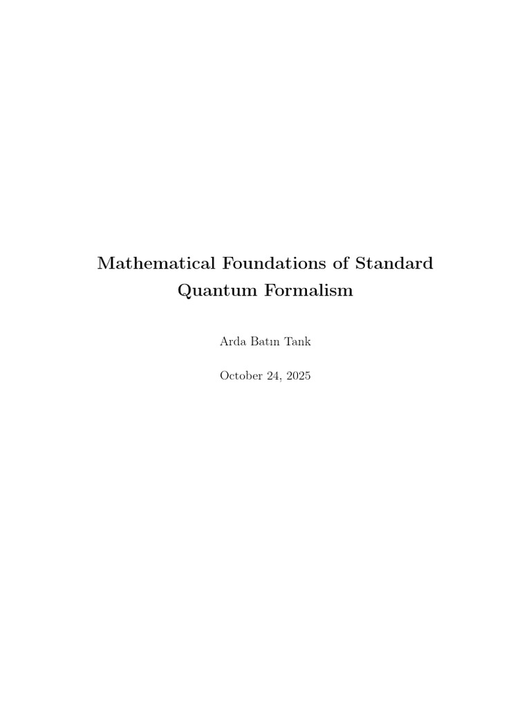 Quantum Mechanics: Hilbert Space Basics | PDF | Linear Map | Vector Space