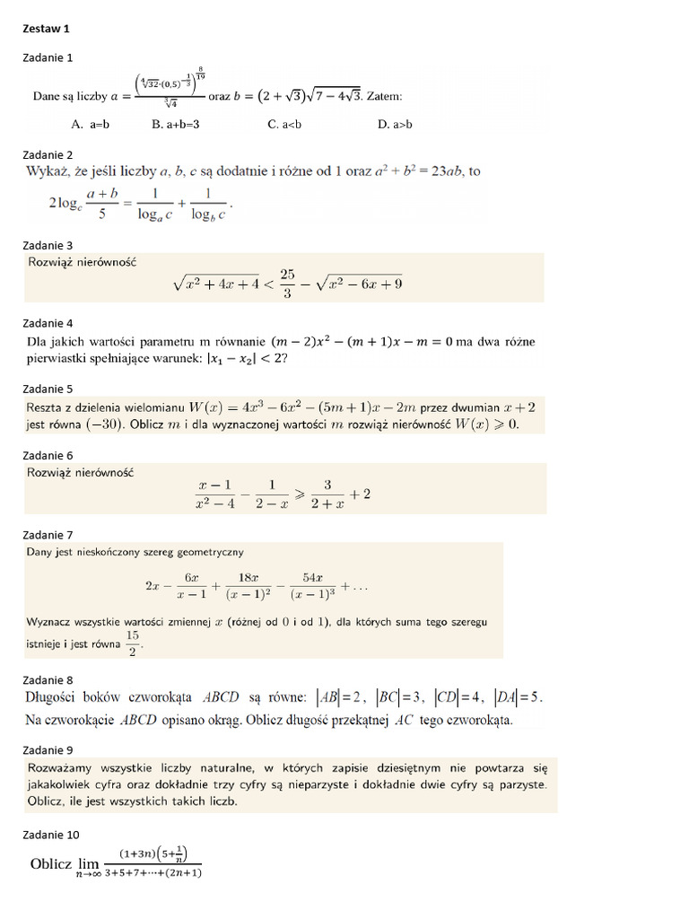 POWT Zestaw 1 | PDF