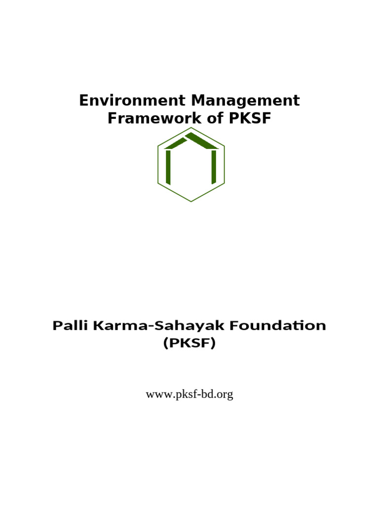 PKSF Environmental Management Framework | PDF | Environmental Impact ...