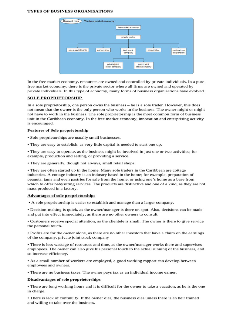 Types of Business Organizations Explained | PDF | Partnership | Joint ...