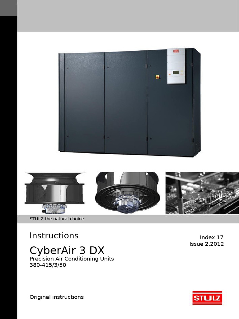 STULZ CyberAir 3 DX A/C Unit Manual | PDF | Air Conditioning | Gases