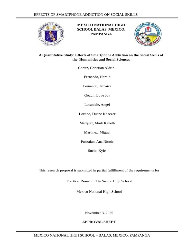 Impact of Smartphone Addiction on Social Skills | PDF | Survey ...