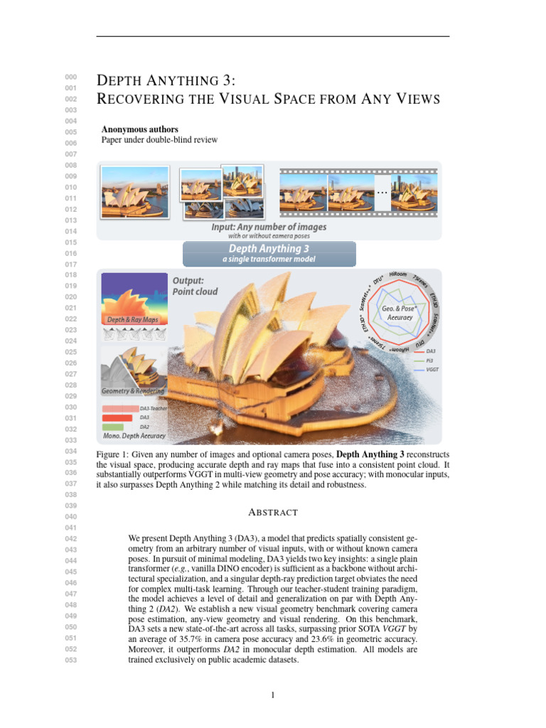 Depth Anything 3: Advancing 3D Vision | PDF | Applied Mathematics ...