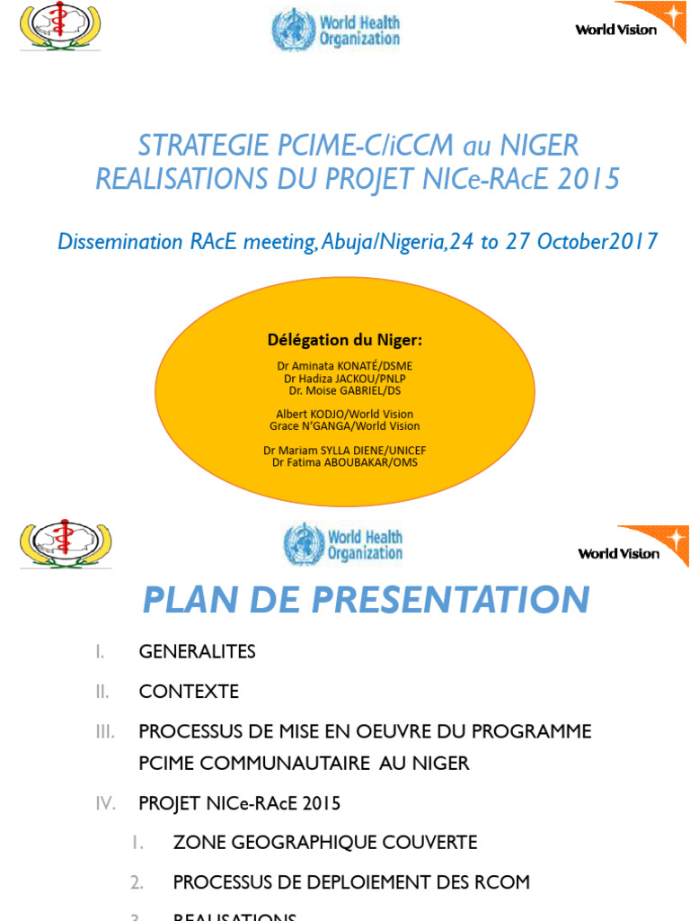 Stratégie PCIME-C et Projet NICe-RAcE au Niger | PDF